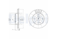Bromsskiva BG2802 Delphi
