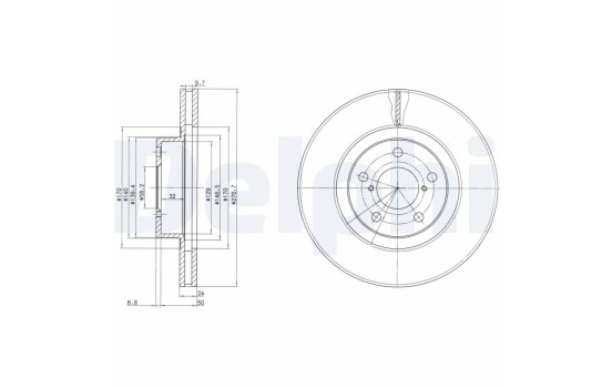 Bromsskiva BG2827C Delphi