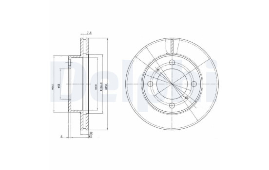 Bromsskiva BG2891 Delphi