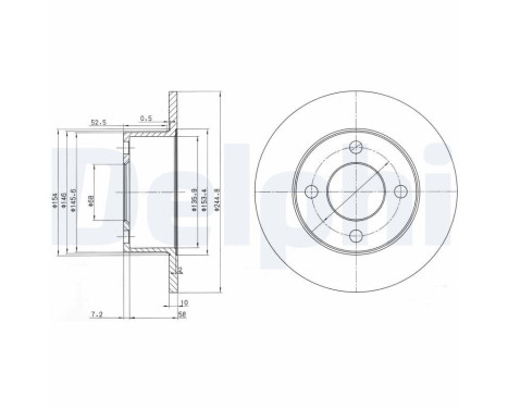 Bromsskiva BG2982 Delphi