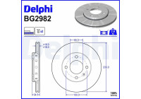 Bromsskiva BG2982 Delphi