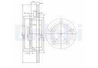 Bromsskiva BG2987 Delphi