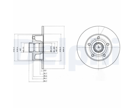 Bromsskiva BG3030 Delphi