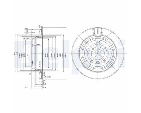 Bromsskiva BG3042 Delphi