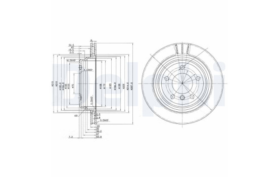 Bromsskiva BG3042 Delphi