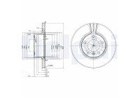 Bromsskiva BG3043 Delphi
