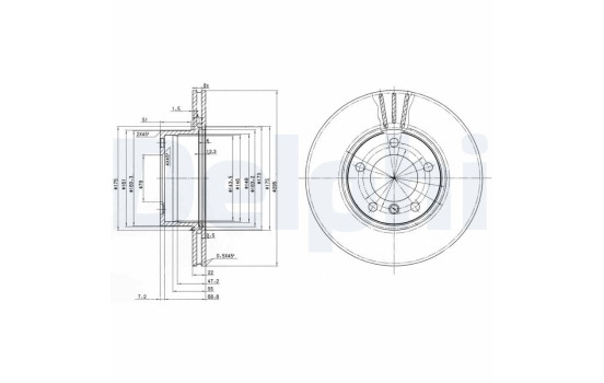 Bromsskiva BG3043 Delphi