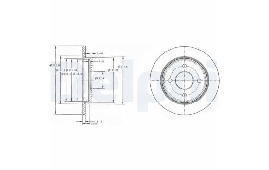 Bromsskiva BG3054C Delphi