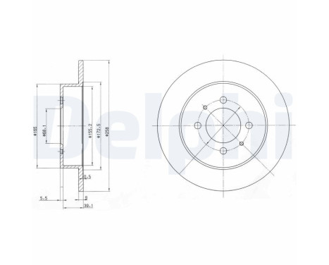 Bromsskiva BG3125 Delphi