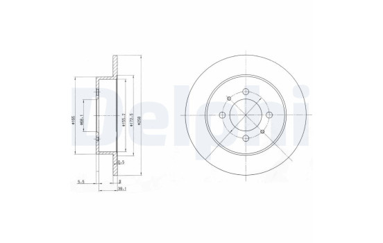 Bromsskiva BG3125 Delphi