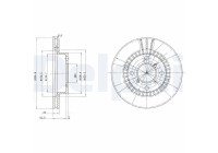 Bromsskiva BG3160 Delphi