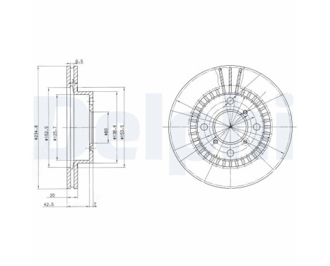 Bromsskiva BG3160 Delphi