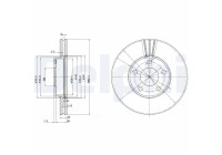 Bromsskiva BG3199 Delphi