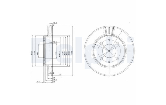 Bromsskiva BG3202 Delphi