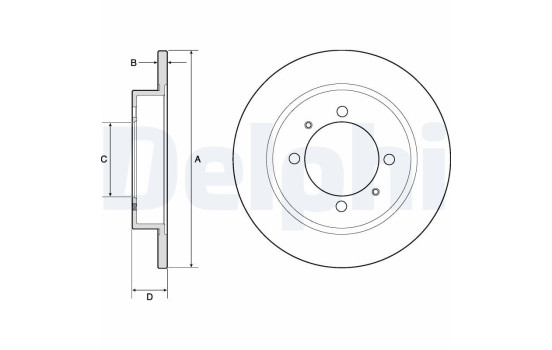 Bromsskiva BG3203 Delphi