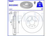 Bromsskiva BG3208C Delphi