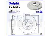 Bromsskiva BG3208C Delphi