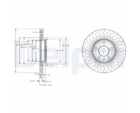 Bromsskiva BG3222 Delphi