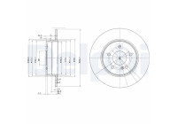 Bromsskiva BG3239C Delphi