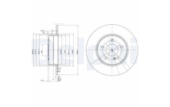 Bromsskiva BG3239C Delphi