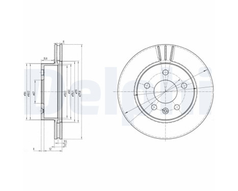 Bromsskiva BG3296 Delphi