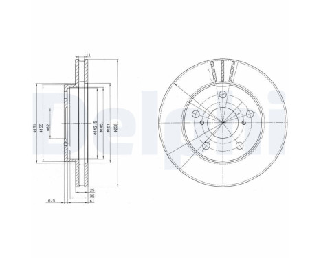 Bromsskiva BG3355 Delphi