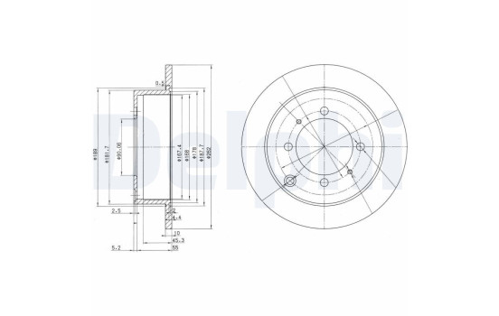 Bromsskiva BG3400 Delphi