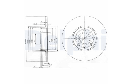 Bromsskiva BG3402 Delphi