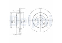 Bromsskiva BG3403 Delphi