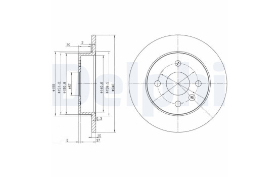 Bromsskiva BG3403 Delphi