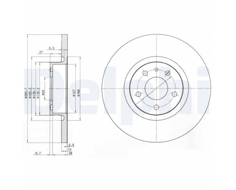 Bromsskiva BG3420 Delphi