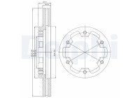 Bromsskiva BG3422 Delphi