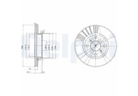 Bromsskiva BG3424 Delphi