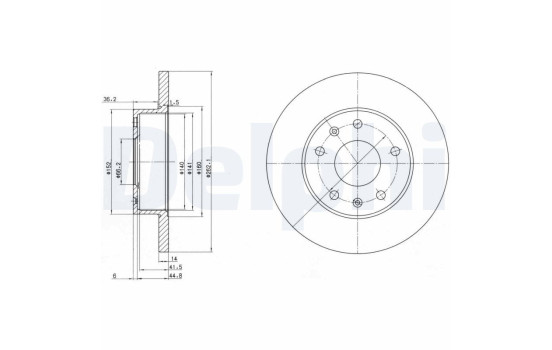 Bromsskiva BG3426 Delphi