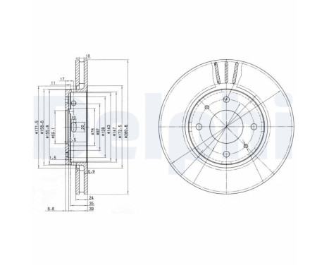 Bromsskiva BG3501C Delphi