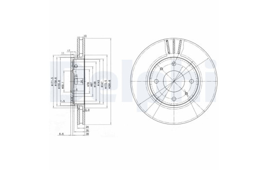 Bromsskiva BG3501C Delphi