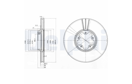 Bromsskiva BG3504 Delphi