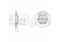 Bromsskiva BG3509 Delphi