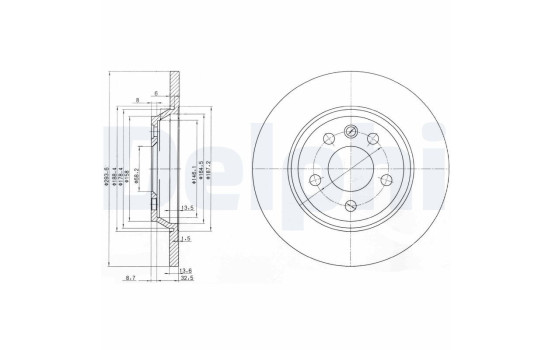 Bromsskiva BG3518 Delphi