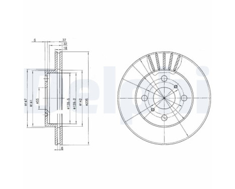 Bromsskiva BG3519 Delphi