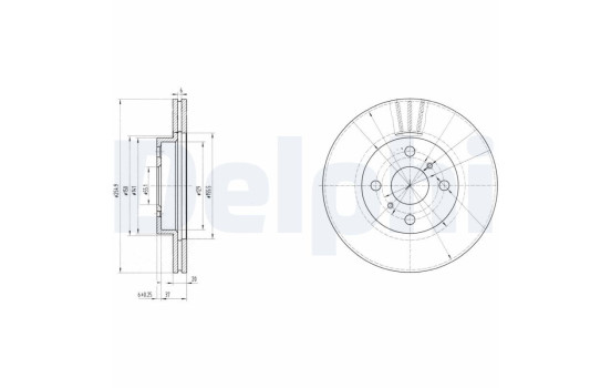 Bromsskiva BG3520 Delphi
