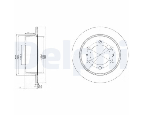 Bromsskiva BG3522 Delphi