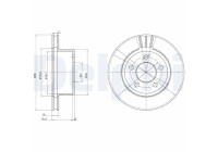 Bromsskiva BG3533 Delphi