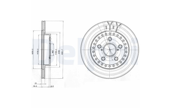 Bromsskiva BG3536 Delphi