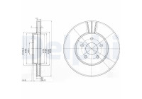 Bromsskiva BG3537C Delphi