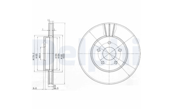 Bromsskiva BG3537C Delphi
