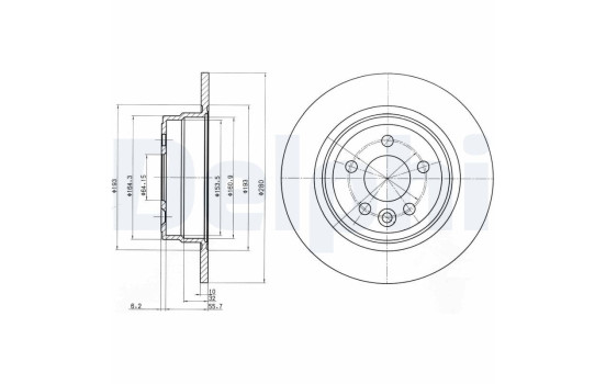 Bromsskiva BG3550 Delphi