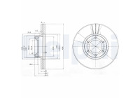 Bromsskiva BG3553 Delphi