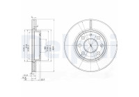 Bromsskiva BG3568 Delphi