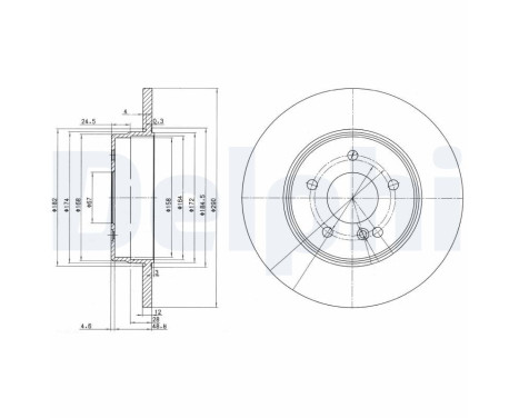 Bromsskiva BG3602 Delphi